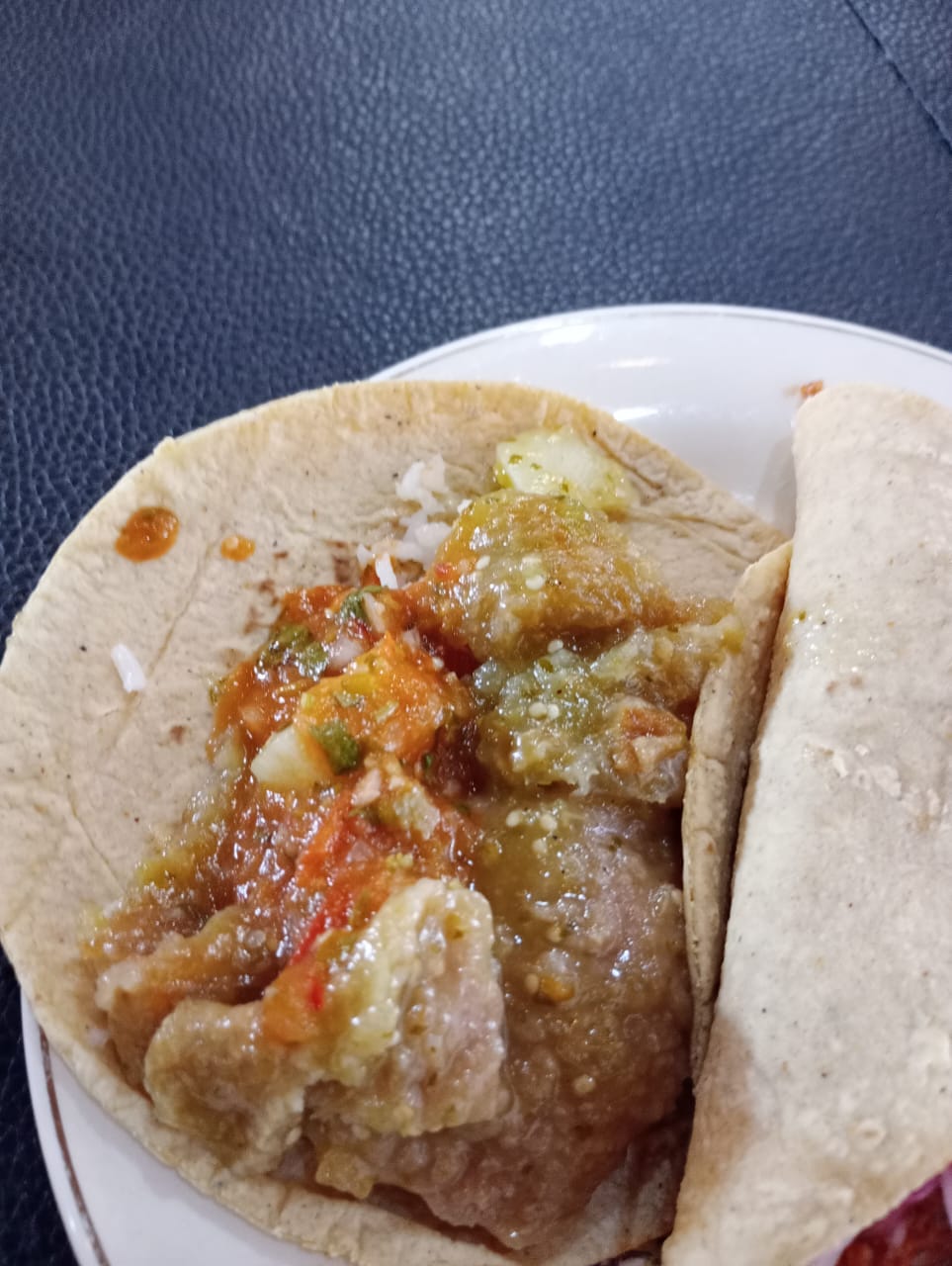 Tacos servidos en plato